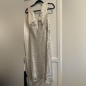 Zara Black and White Polka Dot Bias Cut Dress